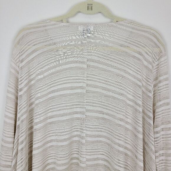 Old Navy Cream Knit Stripe Flowy Long Sleeve Top XL - Picture 7 of 16